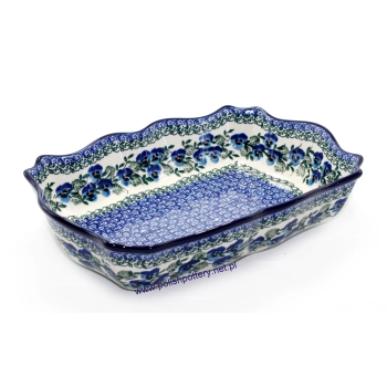 Salaterka secesja dek. 2273X Niebieskie Bratki